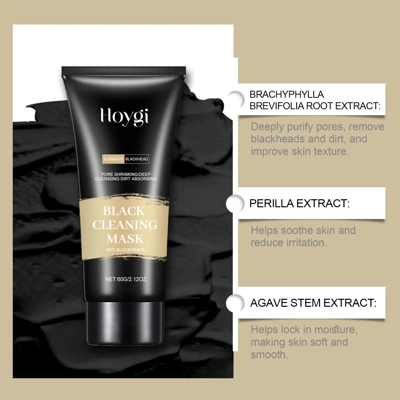 Blackhead Peel Mask for Pore Cleansing & Hydrating - Hoygi 5 HOA05 A176 60 BK1 005