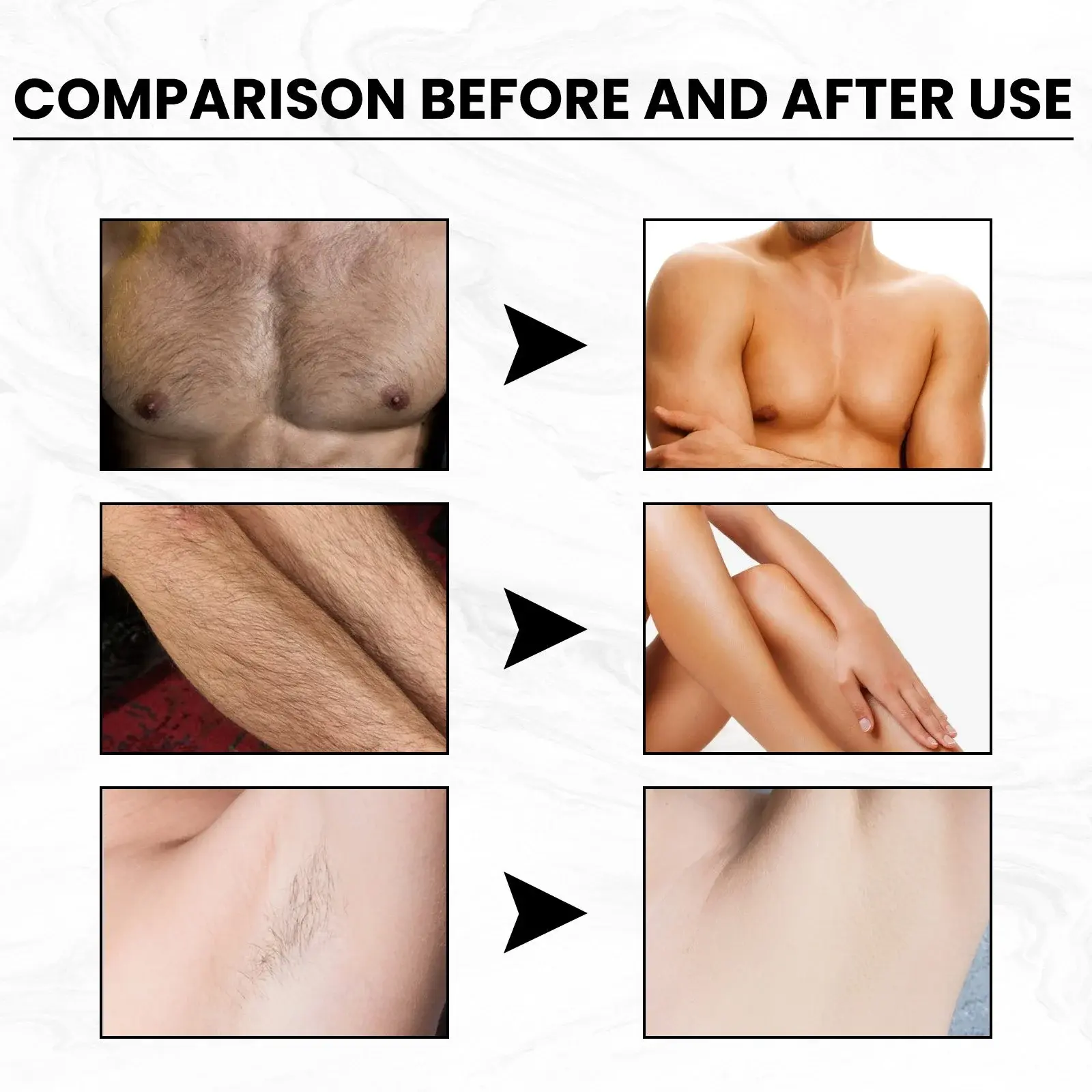 Gentle Hair Removal Cream for Men & Women - Moisturizing Formula 9 HOA06 A004 120 WH1 010