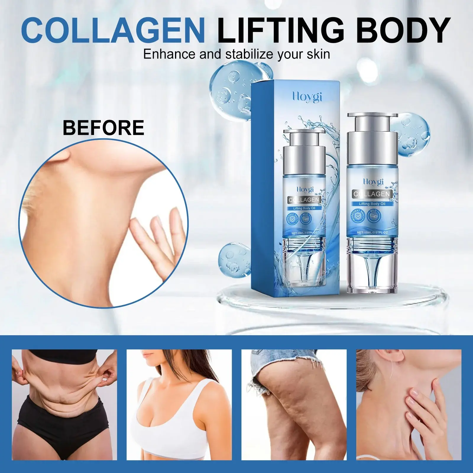 Collagen Lifting Body Oil for Sagging Skin & Wrinkles 7 HOA06 A008 15 BU1 007