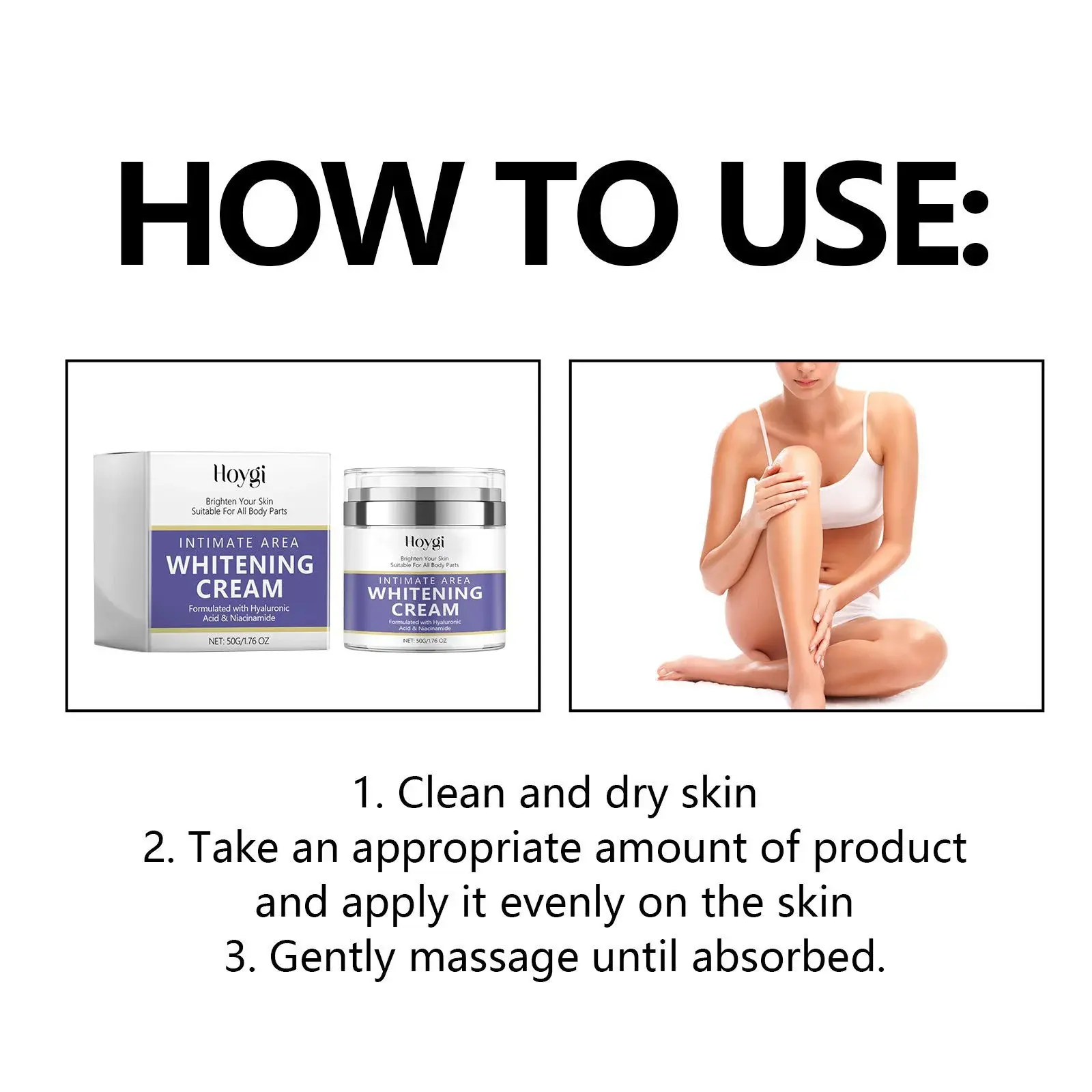 Intimate Area Brightening Cream for Dark Spot Reduction & Hydration 4 HOA06 A010 50 VT1 004