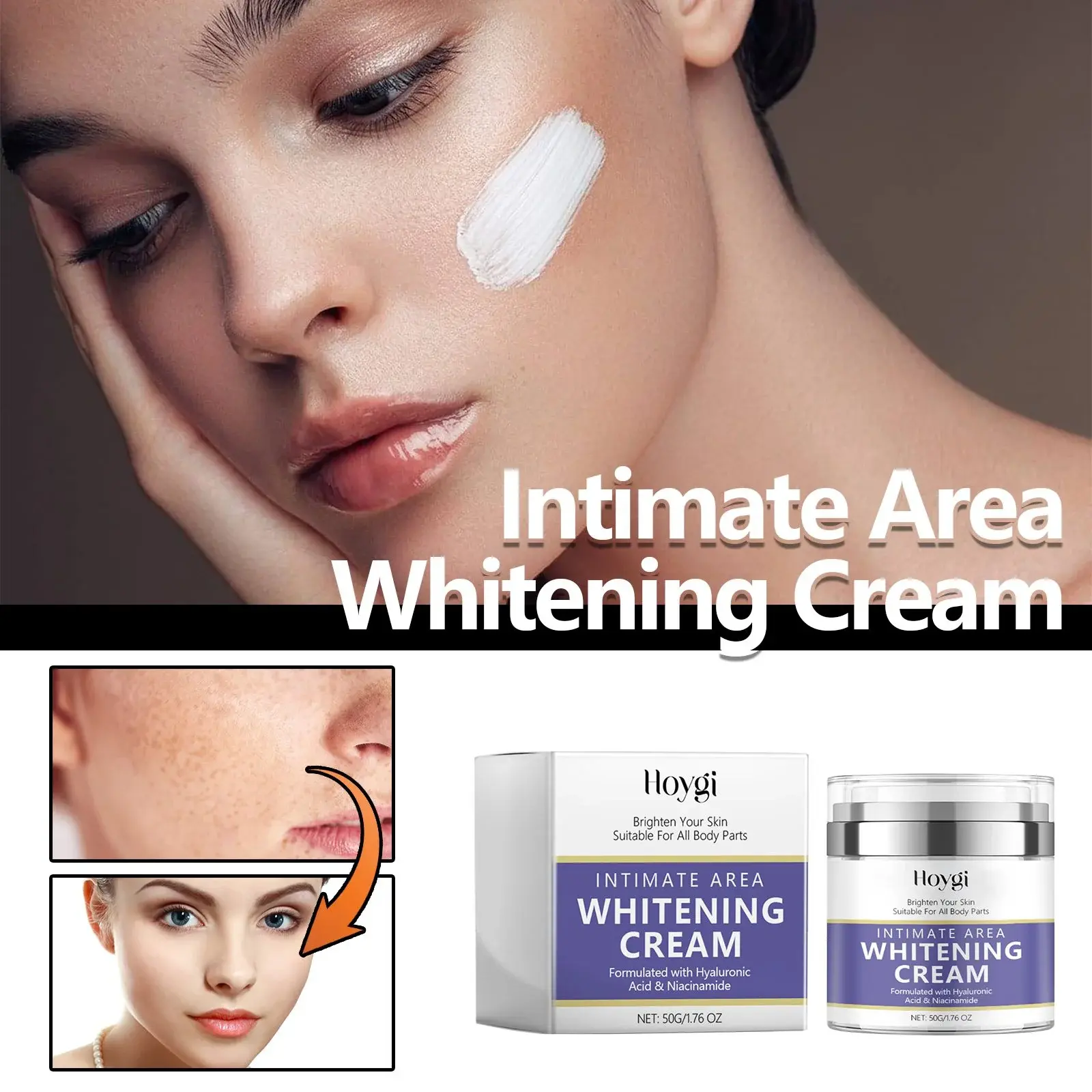 Intimate Area Brightening Cream for Dark Spot Reduction & Hydration 6 HOA06 A010 50 VT1 006