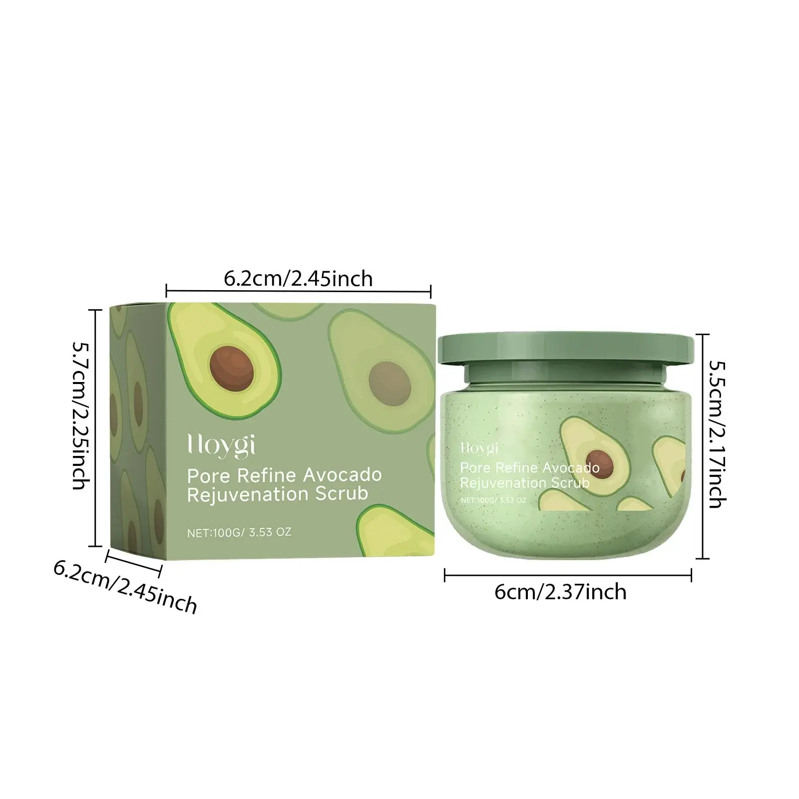 Avocado Ice Cream Body Scrub - Exfoliating Dead Skin Cleanser 1 HOA06 A011 100 GN1 002