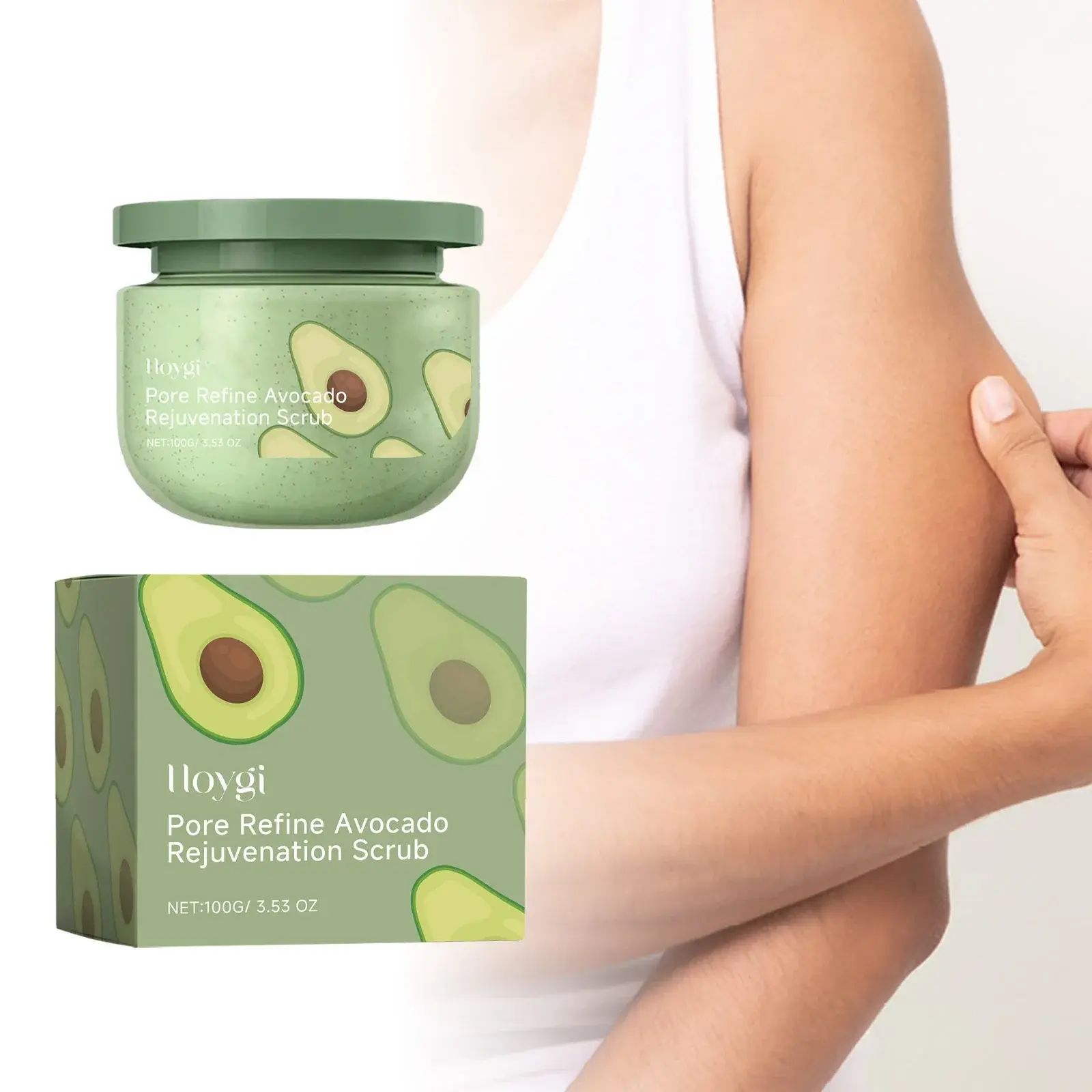 Avocado Ice Cream Body Scrub - Exfoliating Dead Skin Cleanser 2 HOA06 A011 100 GN1 003