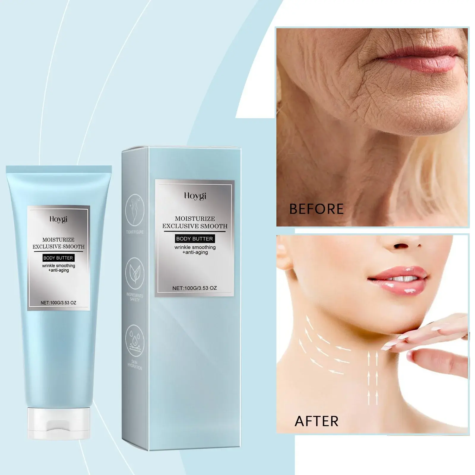 Anti-Wrinkle Firming Body Butter - Hydrating Hyaluronic Acid Cream 1 HOA06 A017 100 BU1 001