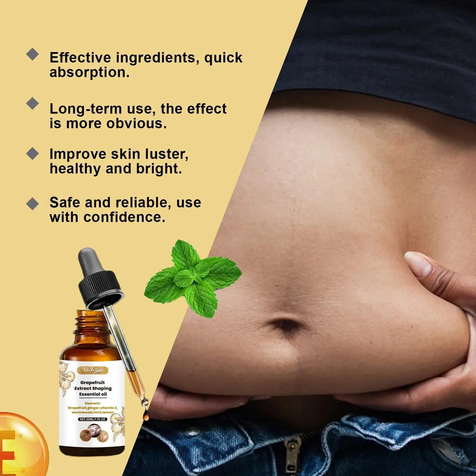 Grapefruit Body Firming Essential Oil - Revitalizing Massage Formula 8 HOA06 A018 30 WH1 008