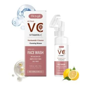 Hoygi Vitamin C Foam Cleanser - Gentle Moisturizing Hydrating Face Wash