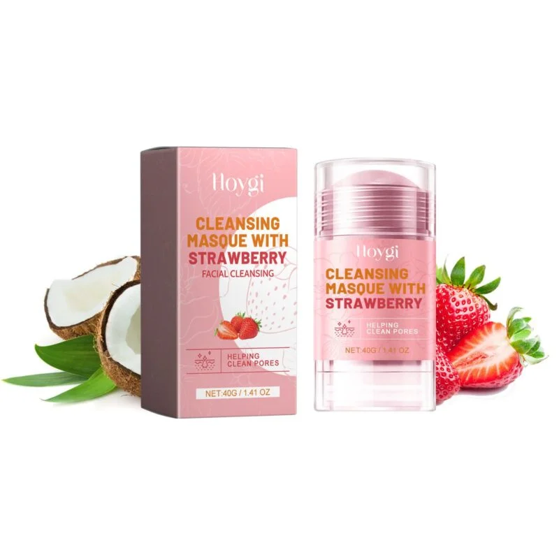 Hoygi Strawberry Clay Mask Stick - Deep Cleansing for Pores & Acne